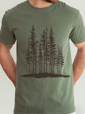 Pine Tree Shirt | Forest Outdoors Tee | Hiking Camping Graphic T-Shirt
